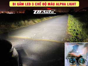 Đèn bi gầm 3 chế độ màu Alpha Light không gây ra chói mắt với người lưu thông đối diện