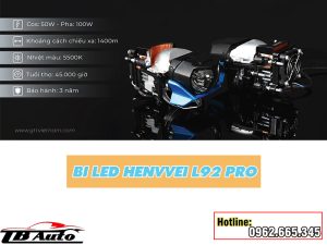 Bi led Henvvei L92 Pro  1 Giới thiệu bộ nâng cấp ánh sáng bi led Henvvei L92 Pro