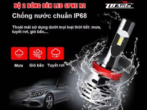 Địa chỉ lắp bộ 2 bóng đèn led GPNE R2 tại TB Auto có khả năng chống nước rất tốt