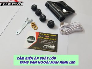 Bộ cảm biến áp suất lốp van ngoài TPMS màn hình led màu cao cấp