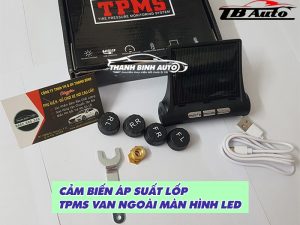 Trang bị ngay bộ cảm biến áp suất lốp van ngoài TPMS màn hình led màu cao cấp cho xe tại TB Auto