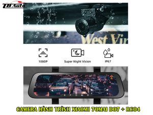 Camera hành trình gương 70mai D07 + RC04 1 camera hanh trinh xiaomi 70mai d07 rc04 thanh binh auto 3