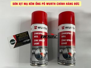 Sơn xịt mạ kẽm ống pô Wurth chính hãng Đức giúp chống gỉ, chống ăn mòn hiệu quả