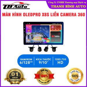 Màn hình DVD Android OledPro X8S liền camera 360 tại TB Auto