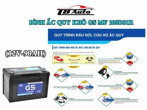 Bình ắc quy khô GS MF 105D31R ( 12V-90AH ) 2 Binh ac quy GS MF 105D31R 3