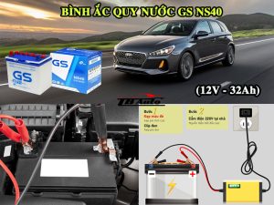 Bình ắc quy nước GS NS40 ( 12V-32Ah ) 3 Binh ac quy GS NS40 3