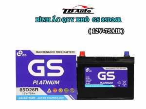 Bình ắc quy khô GS MF 85D26R ( 12V-75AH ) 1 Binh ac quy kho GS 85D26R 1