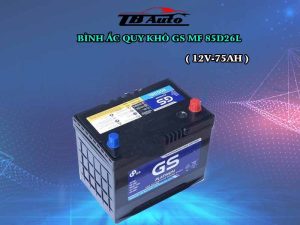 Bình ắc quy khô GS MF 85D26L ( 12V-75AH ) 1 Binh ac quy kho GS MF 85D26L 1