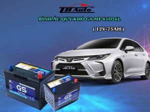 Bình ắc quy khô GS MF 85D26L ( 12V-75AH ) 2 Binh ac quy kho GS MF 85D26L 3