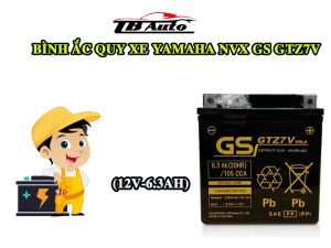 Bình ắc quy xe Yamaha NVX GS GTZ7V ( 12V-6.3AH ) 1 Binh ac quy xe NVX GS GTZ7V 1
