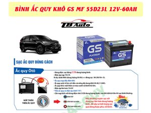 Bình ắc quy khô GS MF 55D23L 12V-60AH 3 Bình ắc quy khô GS MF 55D23L 12V-60AH có khả năng tự phóng điện thấp