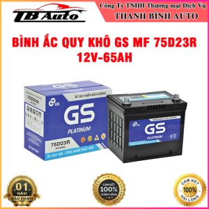 Bình ắc quy khô GS MF 75D23R 12V-65AH TB Auto