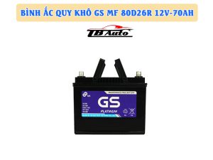 Bình ắc quy khô GS MF 80D26R 12V-70AH 3 Bình ắc quy khô GS MF 80D26R 12V-70AH có khả năng chịu nhiệt tốt