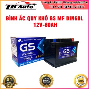 Bình ắc quy khô GS MF DIN60L 12V-60AH TB Auto
