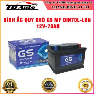 Bình ắc quy khô GS MF DIN70L-LBN 12V-70AH TB Auto