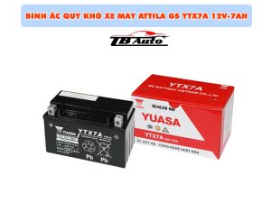Bình ắc quy xe máy Attila GS YTX7A 12V-7AH 3 Ắc quy xe máy GS YTX7A giúp động cơ xe hoạt động mạnh mẽ