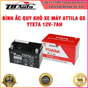Bình ắc quy xe máy Attila GS YTX7A 12V-7AH TB Auto