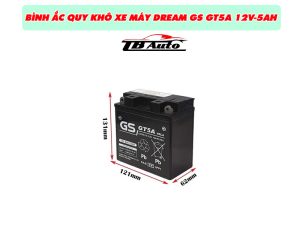 Bình ắc quy xe máy Dream GS GT5A 12V-5AH TB Auto