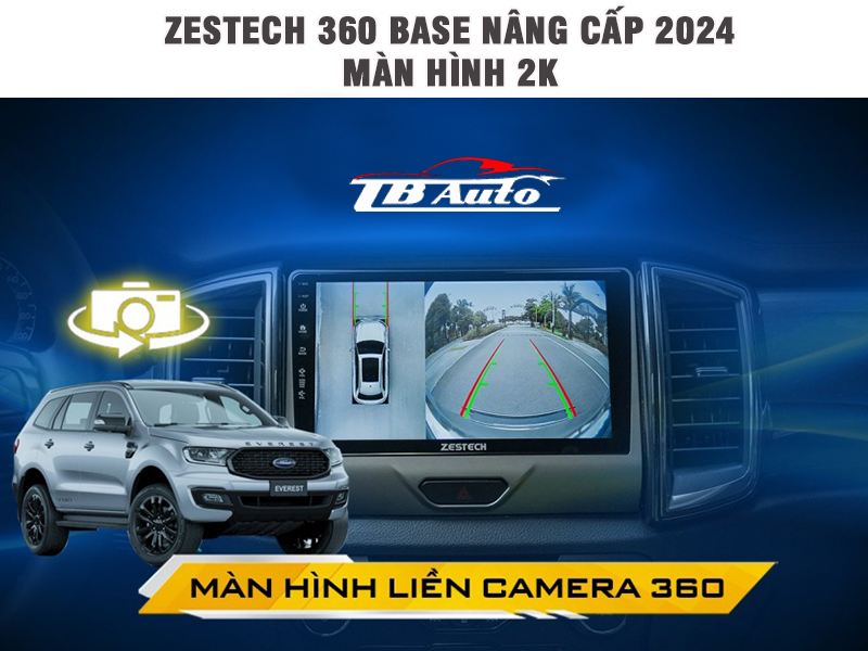 Màn hình Zestech 360 Base nâng cấp 2024 được tích hợp sẵn camera 360 độ