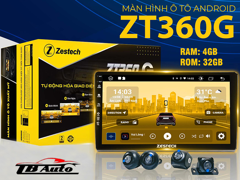 Màn hình Zestech ZT360G nâng cấp 2024 Thanh Bình Auto