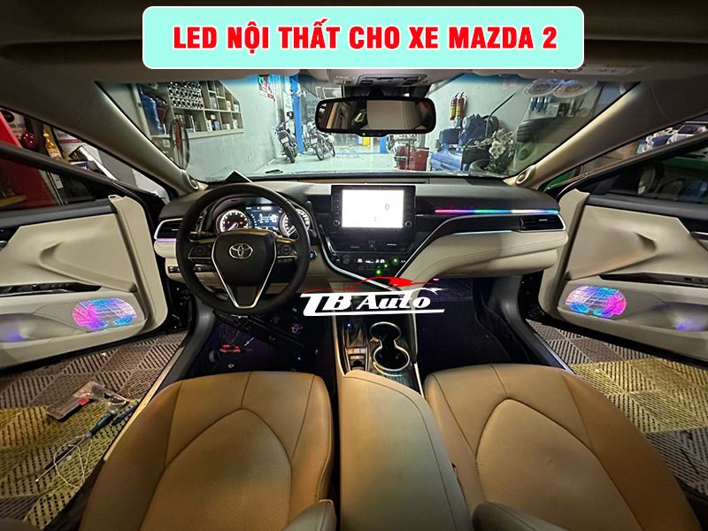 Địa chỉ lắp led nội thất cho xe Mazda 2 uy tín chất lượng tại TPHCM
