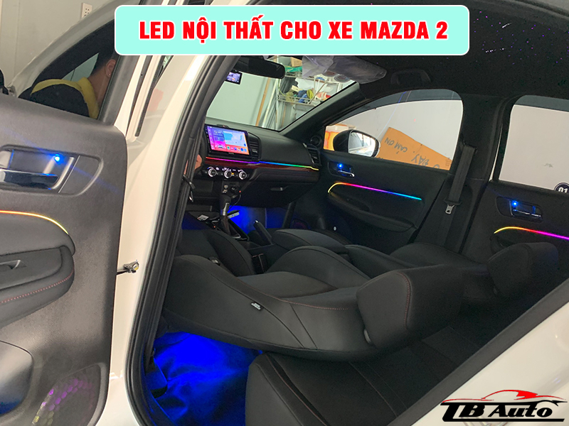 Địa chỉ lắp led nội thất cho xe Mazda 2 uy tín chất lượng tại TP Thủ Đức