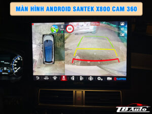 Màn hình Android Santek X800 Cam 360 4 Địa chỉ lắp màn hình Android Santek X800 Cam 360 uy tín chất lượng tại TP Thủ Đức
