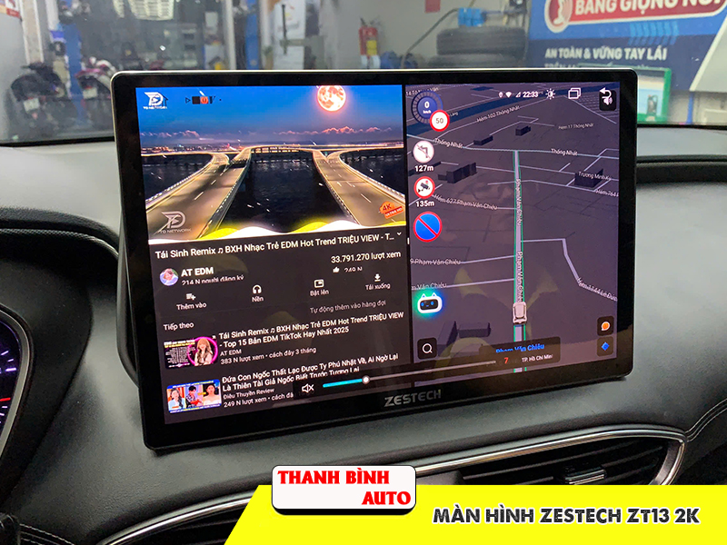 Màn hình Zestech ZT13 2K 12 Màn hình Zestech ZT13 2K có thể hoạt động 2 ứng dụng cùng lúc vô cùng tiện ích