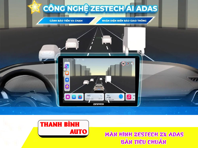 Màn hình Zestech ZX ADAS Bản Tiêu Chuẩn 11 ZX ADAS hỗ trợ CarPlay và Android Auto, kết nối nhanh chóng qua Bluetooth hoặc cáp USB