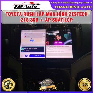 Toyota Rush gắn màn hình Zestech Z18 360 và cảm biến áp suất lốp TB Auto
