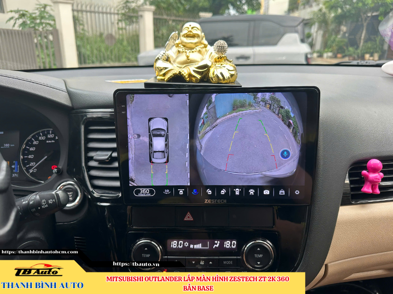 Mitsubishi Outlander lên màn hình Zestech ZT 2K 360 bản Base TB Auto