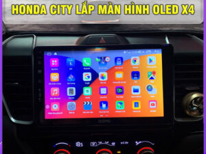 Màn hình Oled X4 lắp cho xe Honda City TB Auto