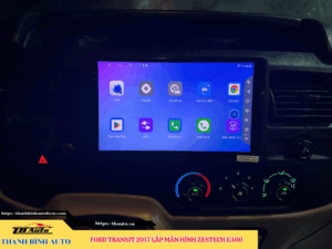 Ford Transit 2017 gắn màn hình Zestech E360 2 Ford Transit 2017 gắn màn hình Zestech E360 TB Auto