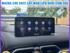 Mazda CX8 2022 gắn màn hình liền khối Zestech MLK Cam 360 TB Auto