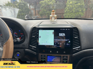 Hyundai Santafe 2008 lắp màn hình Oled X4S Cam 360 TB Auto