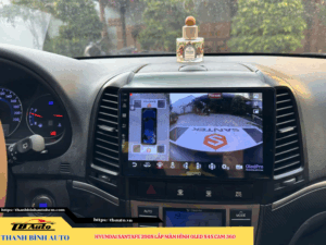 Hyundai Santafe 2008 lắp màn hình Oled X4S Cam 360 TB Auto