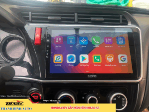 Honda City gắn màn hình Oled A5 2 Honda City gắn màn hình Oled A5 TB Auto