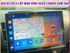 Kia K3 2014 gắn màn hình Oled 13 inch Cam 360 TB Auto