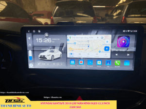 Hyundai Santafe 2019 lắp màn hình Oled 12.3 inch Cam 360 2 Hyundai Santafe 2019 lắp màn hình Oled 12.3 inch Cam 360 TB Auto