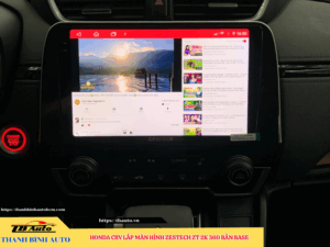 Honda CRV lắp màn hình Zestech ZT 2K 360 Bản Base Thanh Bình Auto