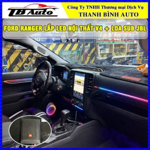 Ford Ranger gắn Led nội thất V4 + Loa sub JBL TB Auto