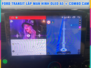 Ford Transit lên màn hình Oled A5 + Combo Cam TB Auto