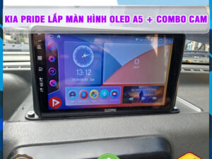 Kia Pride lên màn hình Oled A5 + Combo Cam TB Auto