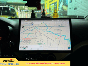 Kia Morning lắp màn hình Oled 13.1 inch Cam 360 TB Auto