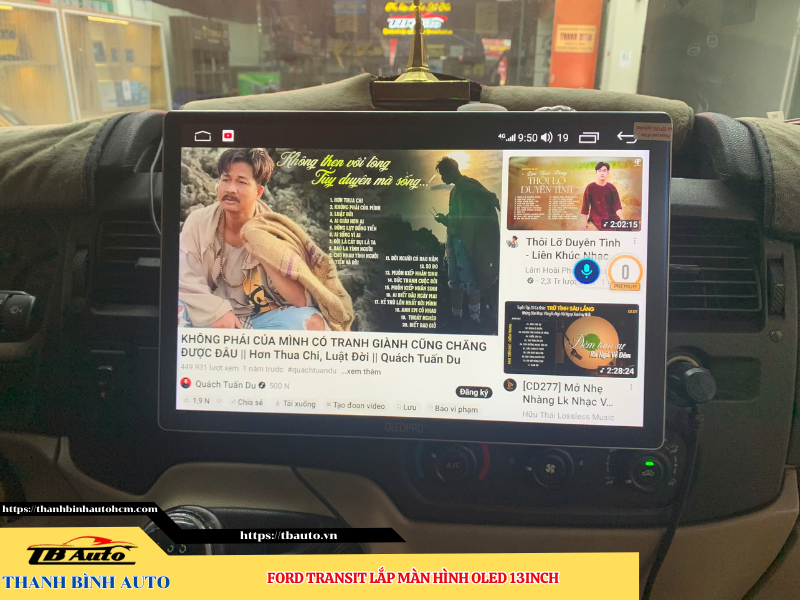 Ford Transit lên màn hình Oled 13inch TB Auto Ford Transit lên màn hình Oled 13inch TB Auto
