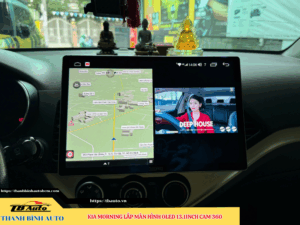 Kia Morning lắp màn hình Oled 13.1 inch Cam 360 TB Auto