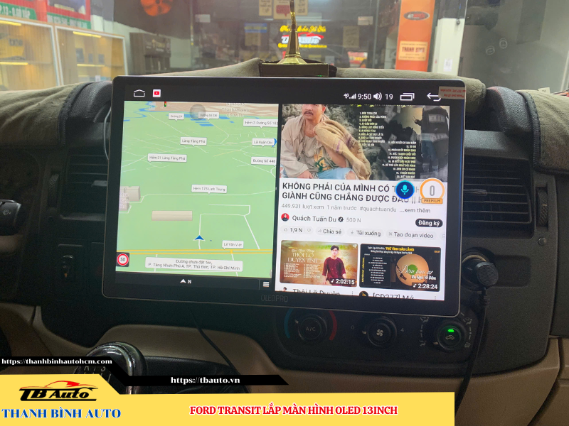 Ford Transit lên màn hình Oled 13inch TB Auto Ford Transit lên màn hình Oled 13inch TB Auto
