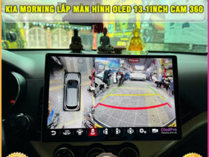 Kia Morning lắp màn hình Oled 13.1 inch Cam 360 TB Auto