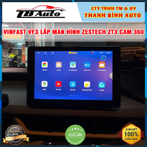 VinFast VF3 gắn màn hình Zestech ZT3 Cam 360 TB Auto